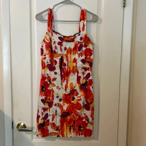 Women’s fiesta multi colored mini dress size 13 EUC - Picture 1 of 5